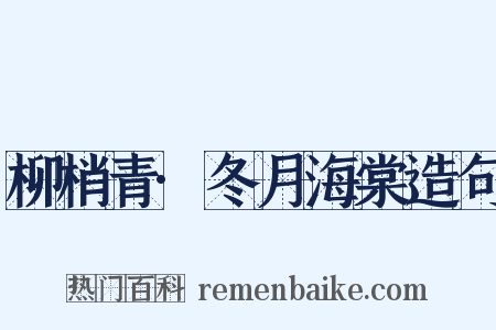 柳梢青·冬月海棠造句是什么意思的图片